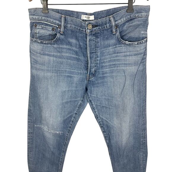 Moussy Vintage Saab Cotton Tapered Jeans Distressed Made In Japan Women's 38 - Picture 3 of 15